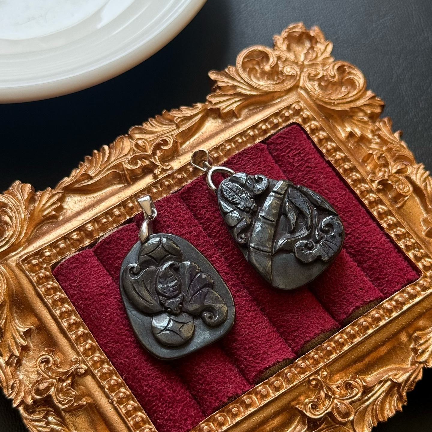 [原石] 鐵舒俱萊 / 舒俱來 雕刻件 925銀項鏈吊墜