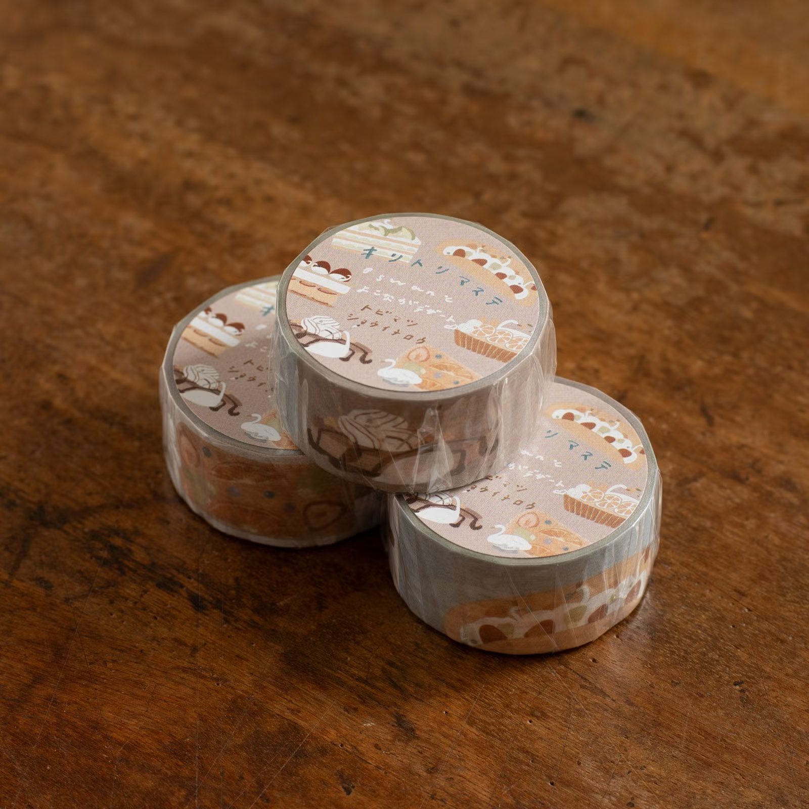 易撕線紙膠帶 | トビマツショウイチロウ「天鵝甜點」/ 手紙社 / JAPAN