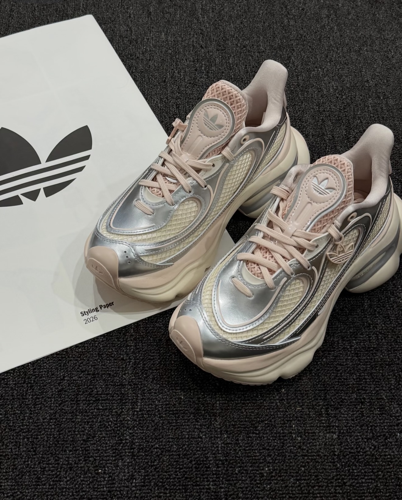 ADIDAS Originals OZVENUZ ODS TN PINK 老爹鞋 粉銀 kk4674