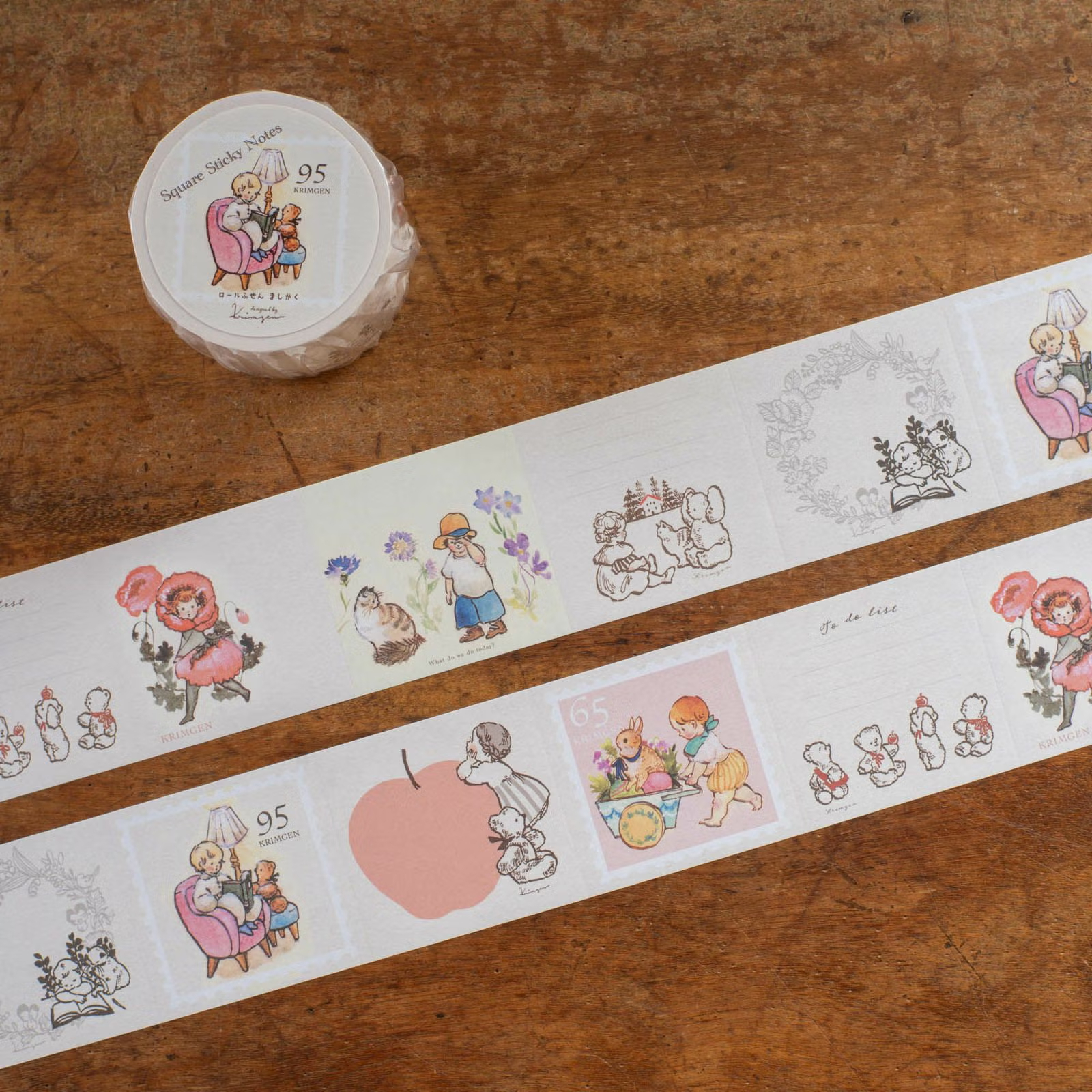 方形 捲式便利貼 | Krimgen「Square Sticky Notes」 / 手紙社 / JAPAN