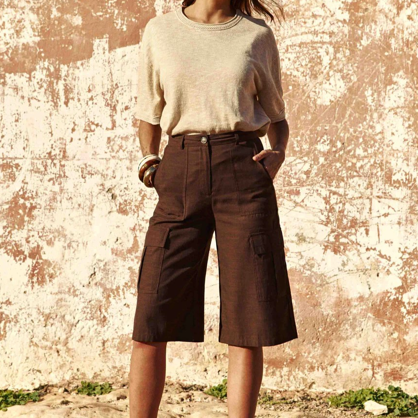 1LP0327-098 [LA PETITE ETOILE] Plina Bermuda Shorts - Brown #PLINA-S112612T1A/16-MARRON (EU)