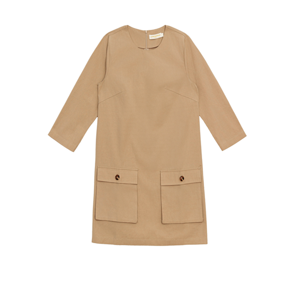 1LP0327-105 [LA PETITE ETOILE] Romea Dress Taupe #ROMEA-R102612U0A/14-TAUPE (EU)
