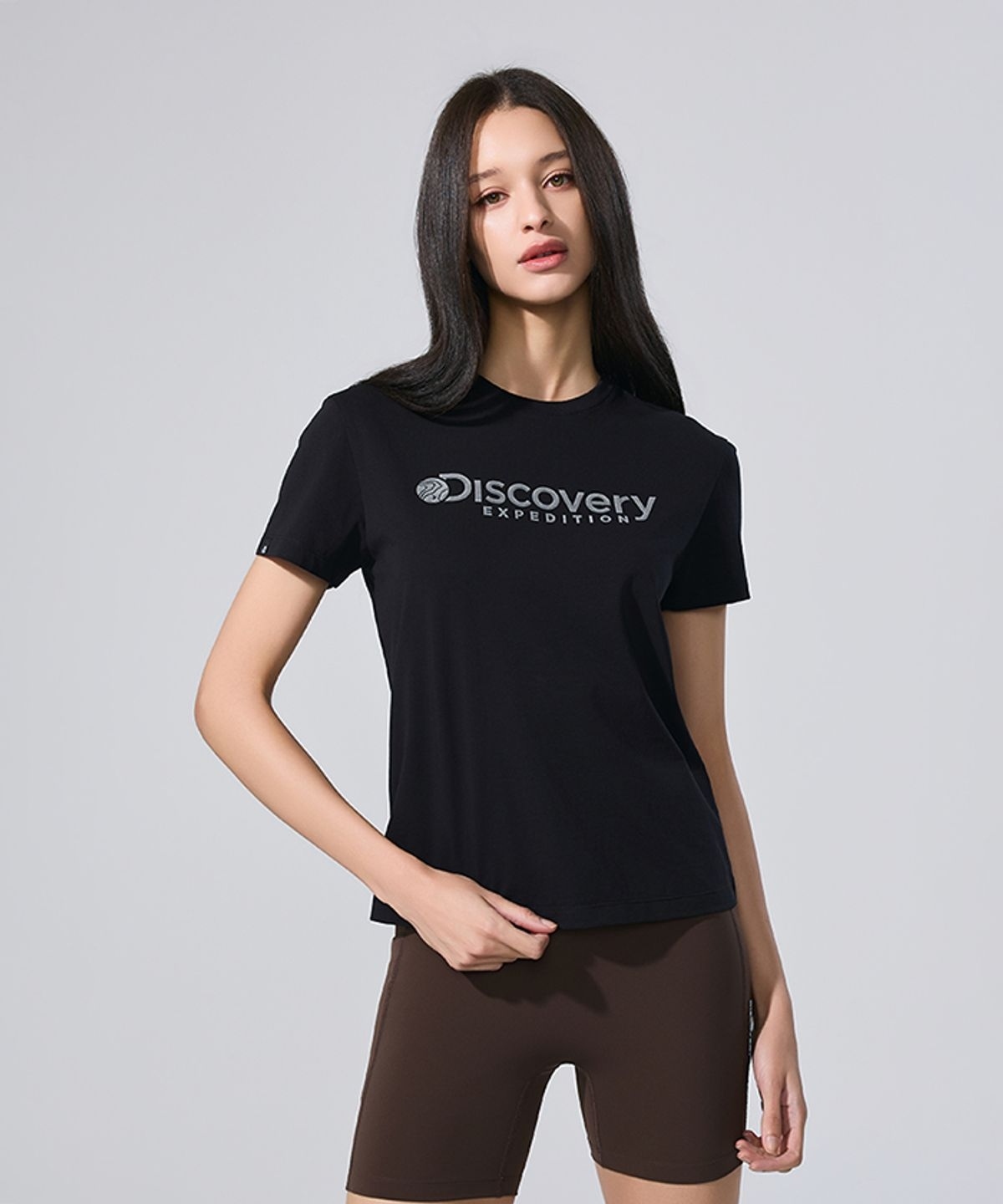 【韓國預訂】ARK032711 Discovery Logo 女裝短袖上衣