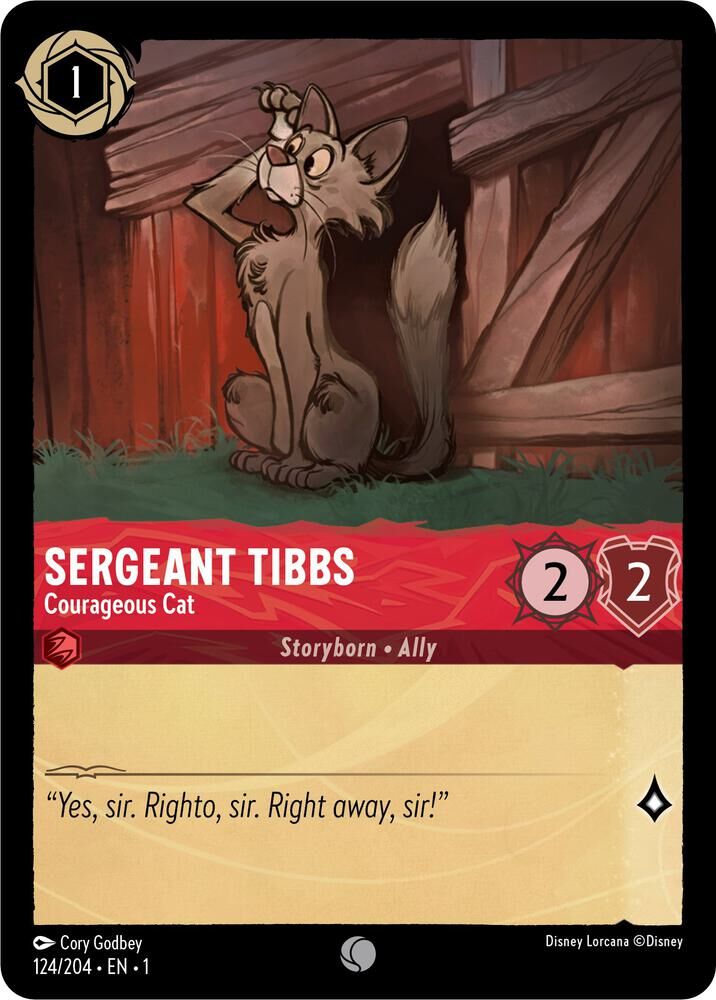 The First Chapter - 124/204 Sergeant Tibbs - Courageous Cat C (Foil)