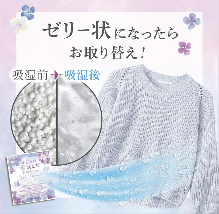 【數量有限】JP 紫陽花香衣櫃吸濕包 12包 3951 TK260327