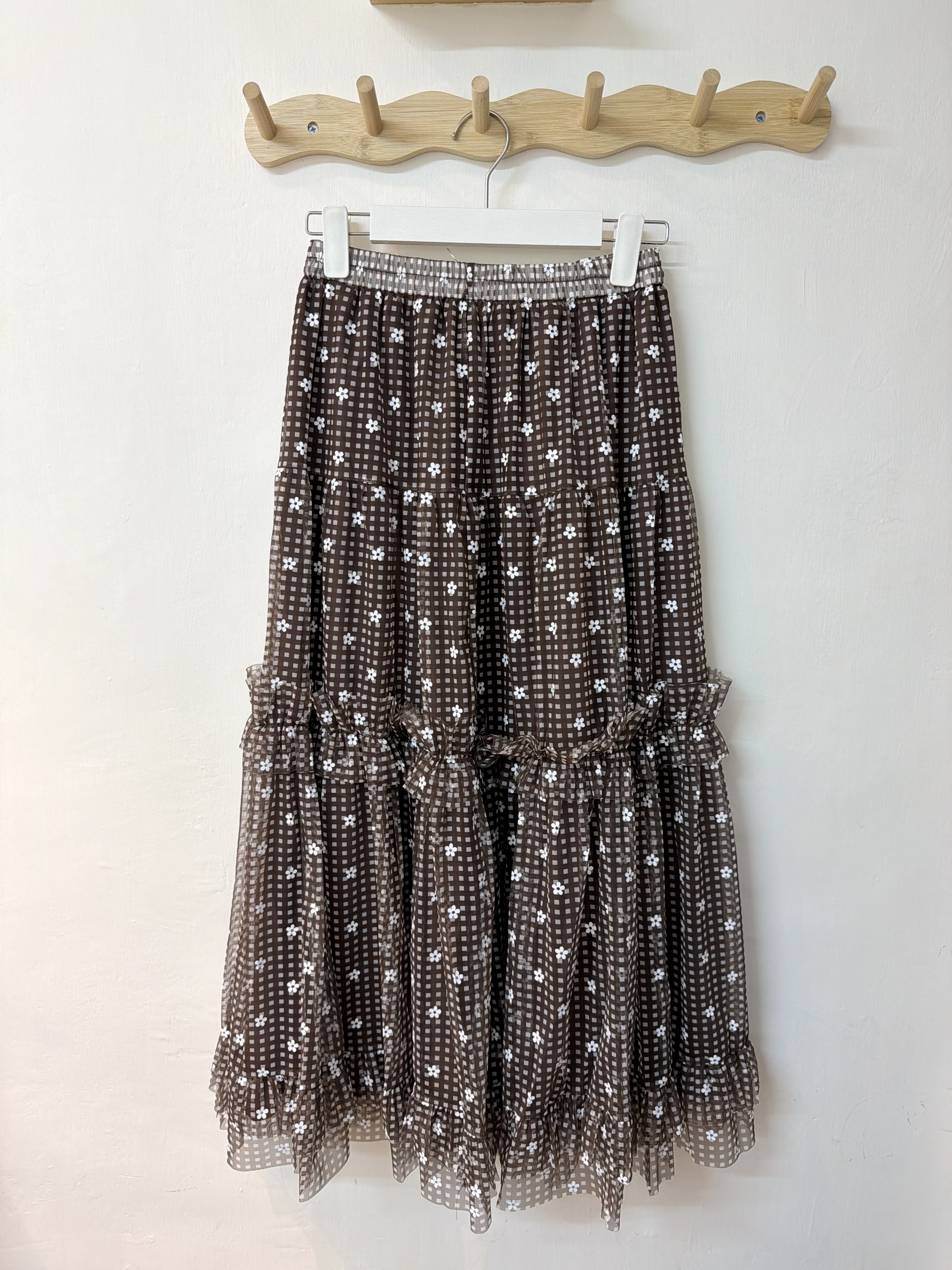 花花格仔半身紗裙🌸