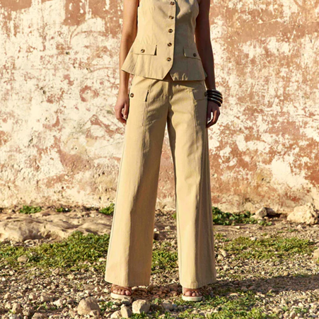 1LP0327-101 [LA PETITE ETOILE] Poldie Trousers Camel #POLDIE-P102612U0A/15-CAMEL (EU)