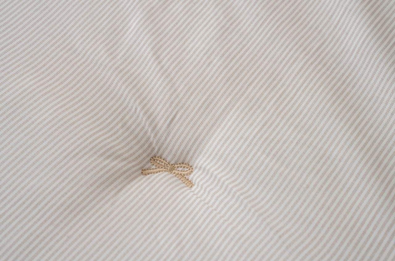 《韓國製天絲四季被》 直紋刺繡蝴蝶結