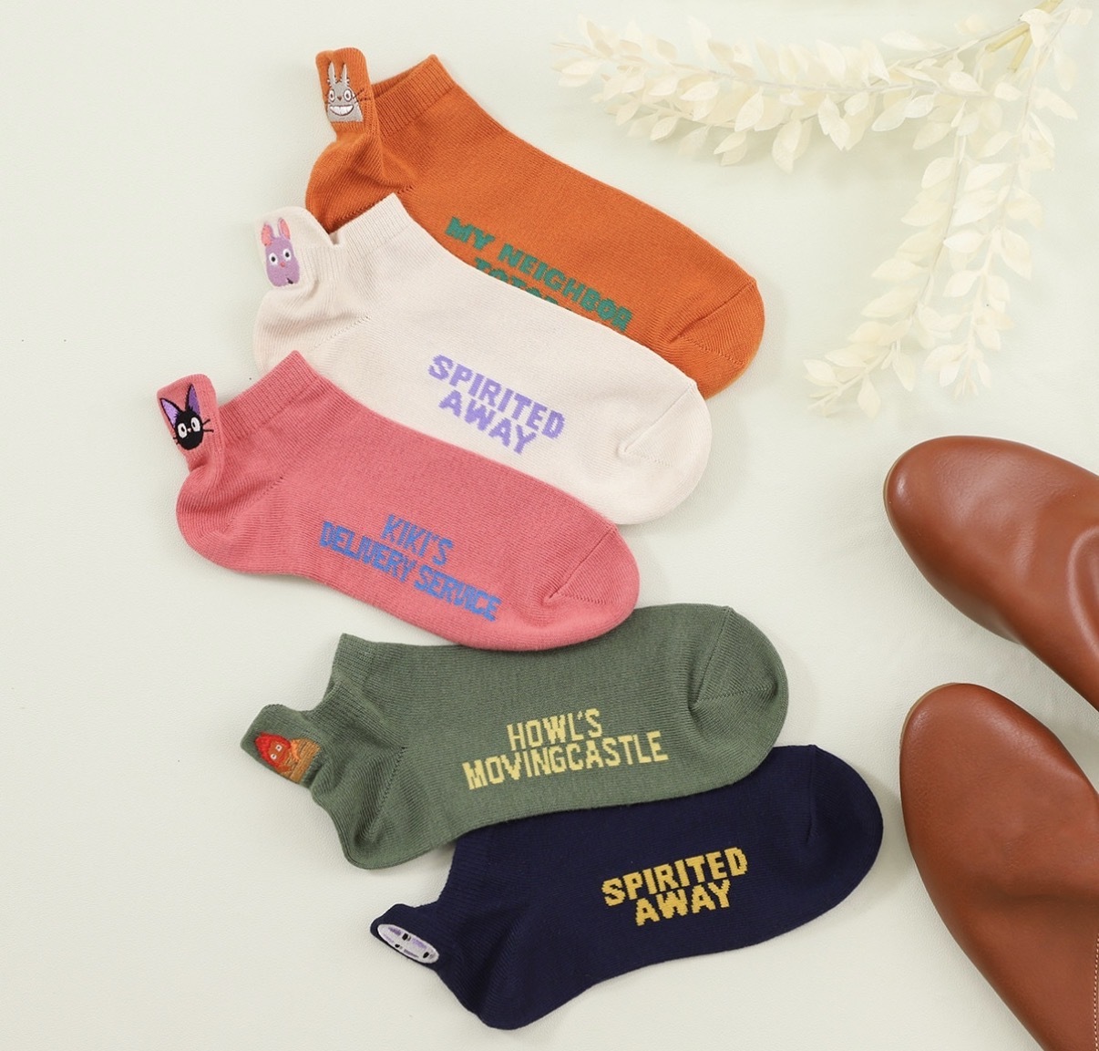 【最新發售】JP 宮崎駿背面純色短襪 23-25 4902 TK260327