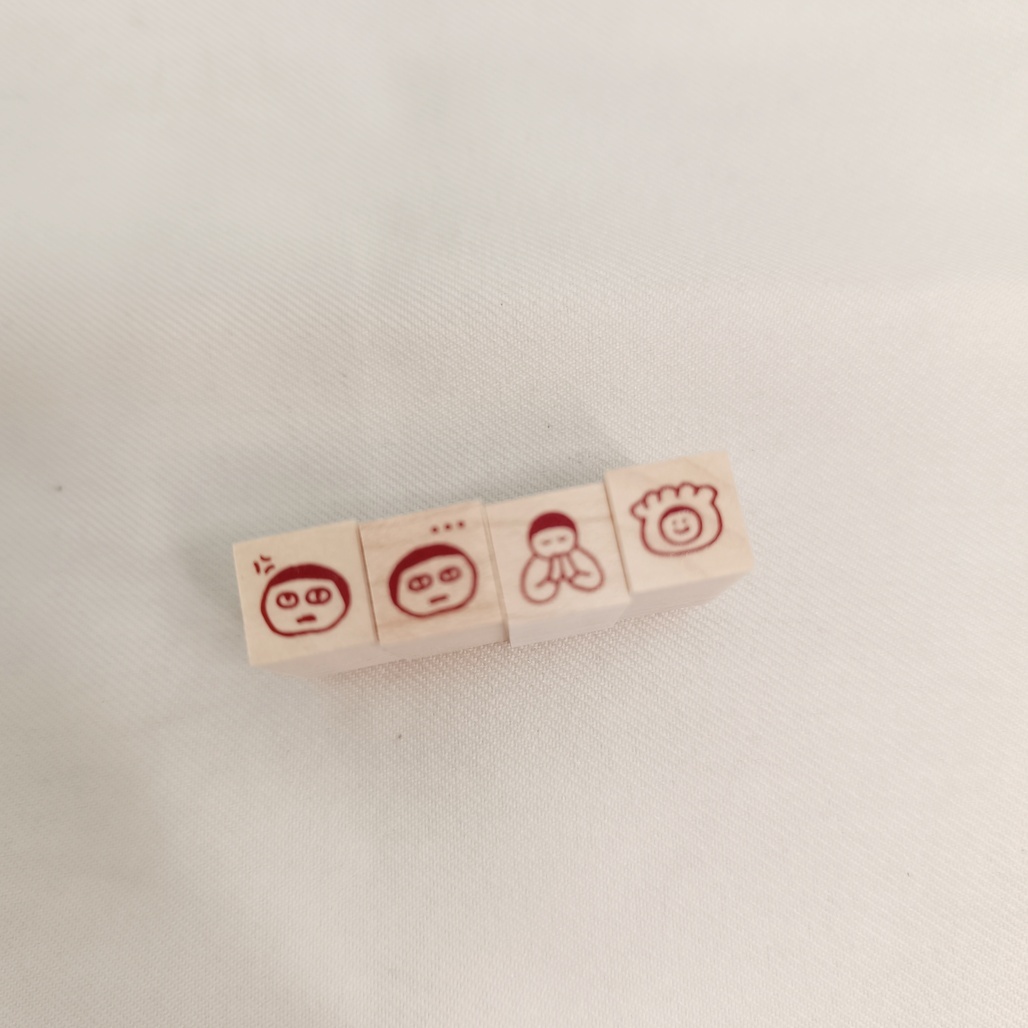 日本little lu．2026春 1x1cm原創印章 共四款