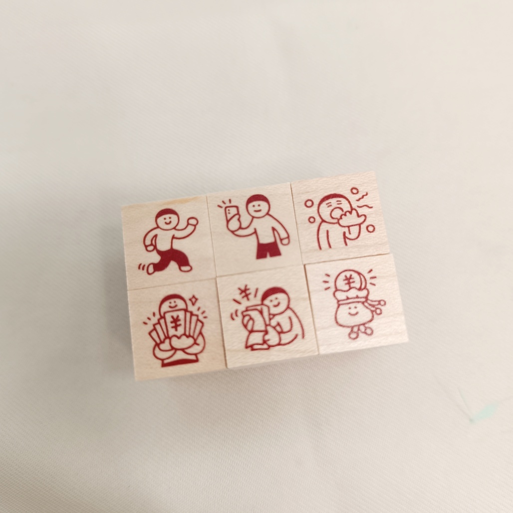 日本little lu．2026春 1.5x1.5cm原創印章 共六款