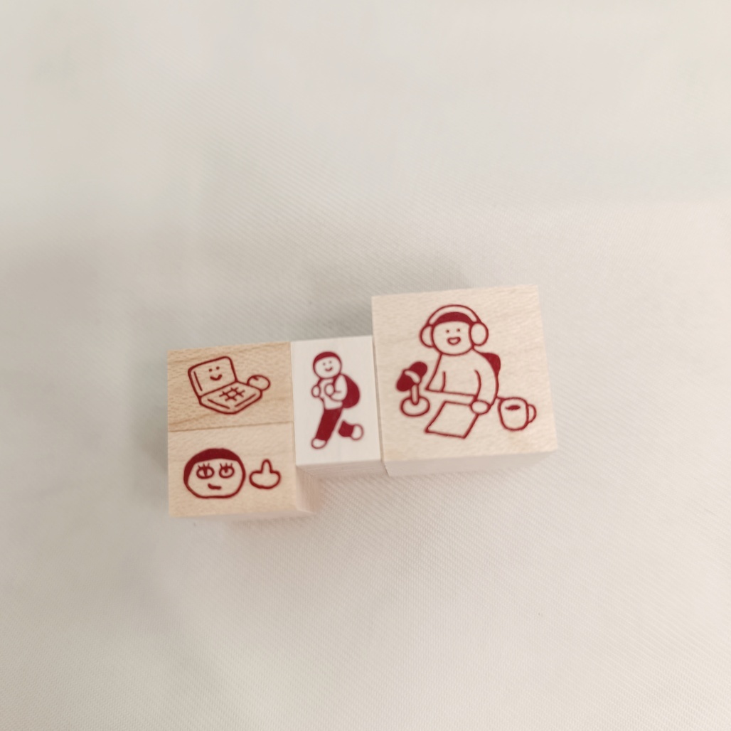 日本little lu．2026春 1x1.5/2x2cm原創印章 共四款