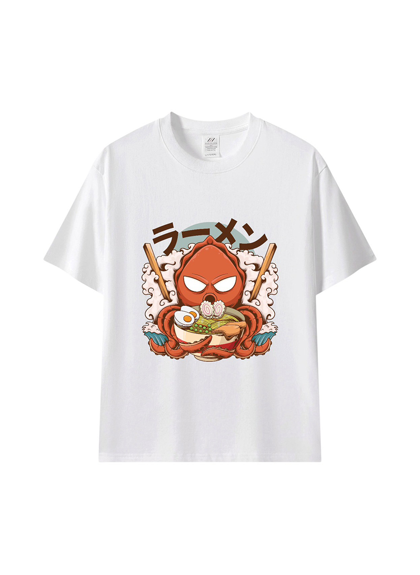 把一點重口味的可愛，穿在身上｜拉麵章魚插畫T恤