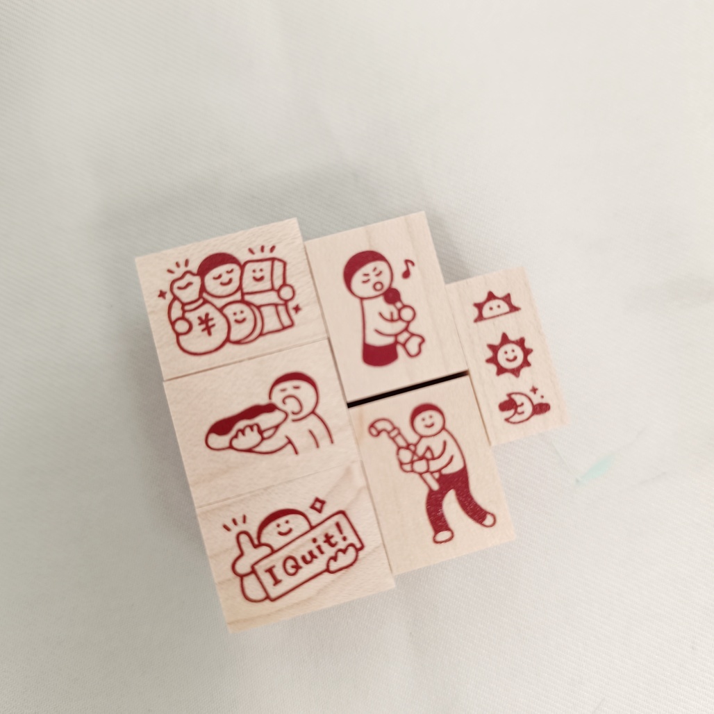 日本little lu．2026春 1x2/1.5x2cm原創印章 共六款