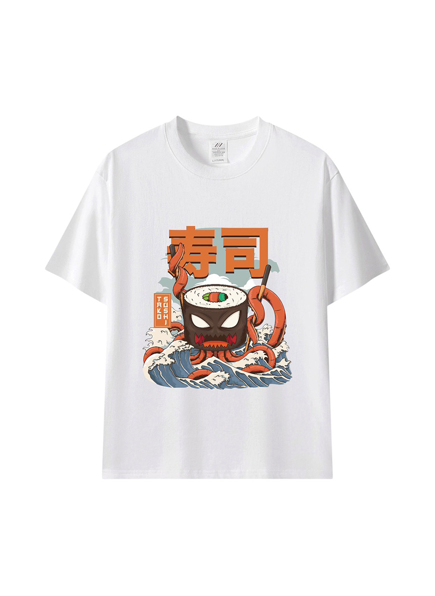 把一點搞怪的美味，穿在身上｜壽司章魚插畫T恤