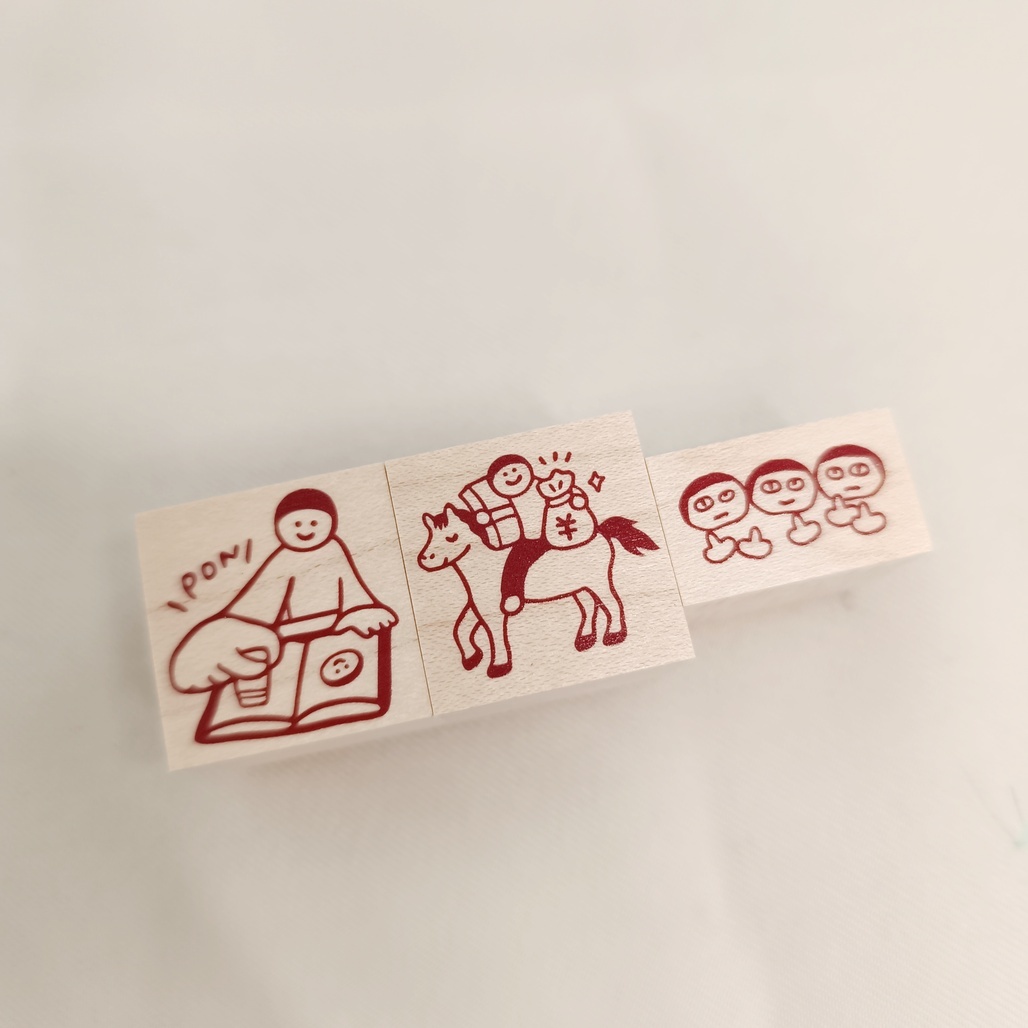 日本little lu．2026春 1.5x2.5/2.5x2.5cm原創印章 共三款