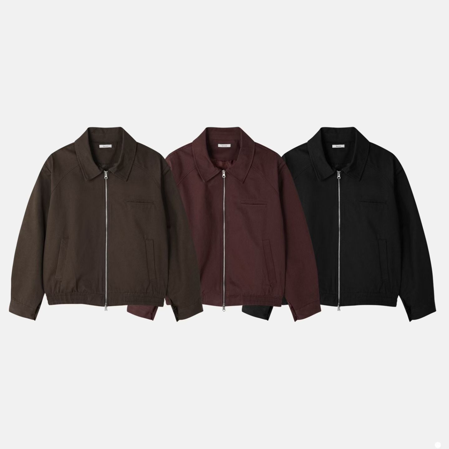 淨色反領拉鍊外套 SENSES-019JK