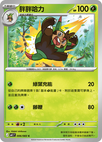 【M4F 006/083 C】胖胖哈力 C