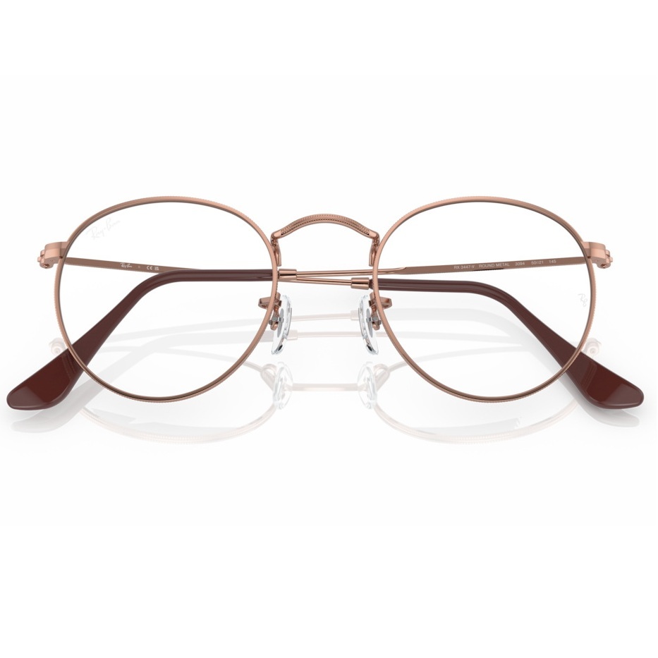 【RayBan】RB3447V 3094-50mm 復古圓框光學眼鏡♣