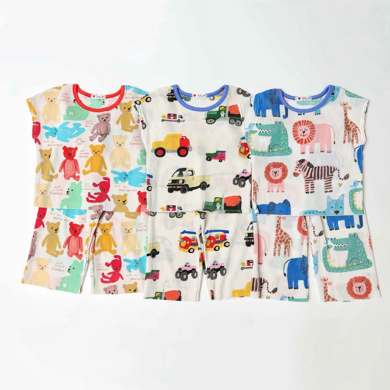 90-130 MICO 夏天印花皺褶套裝 3款