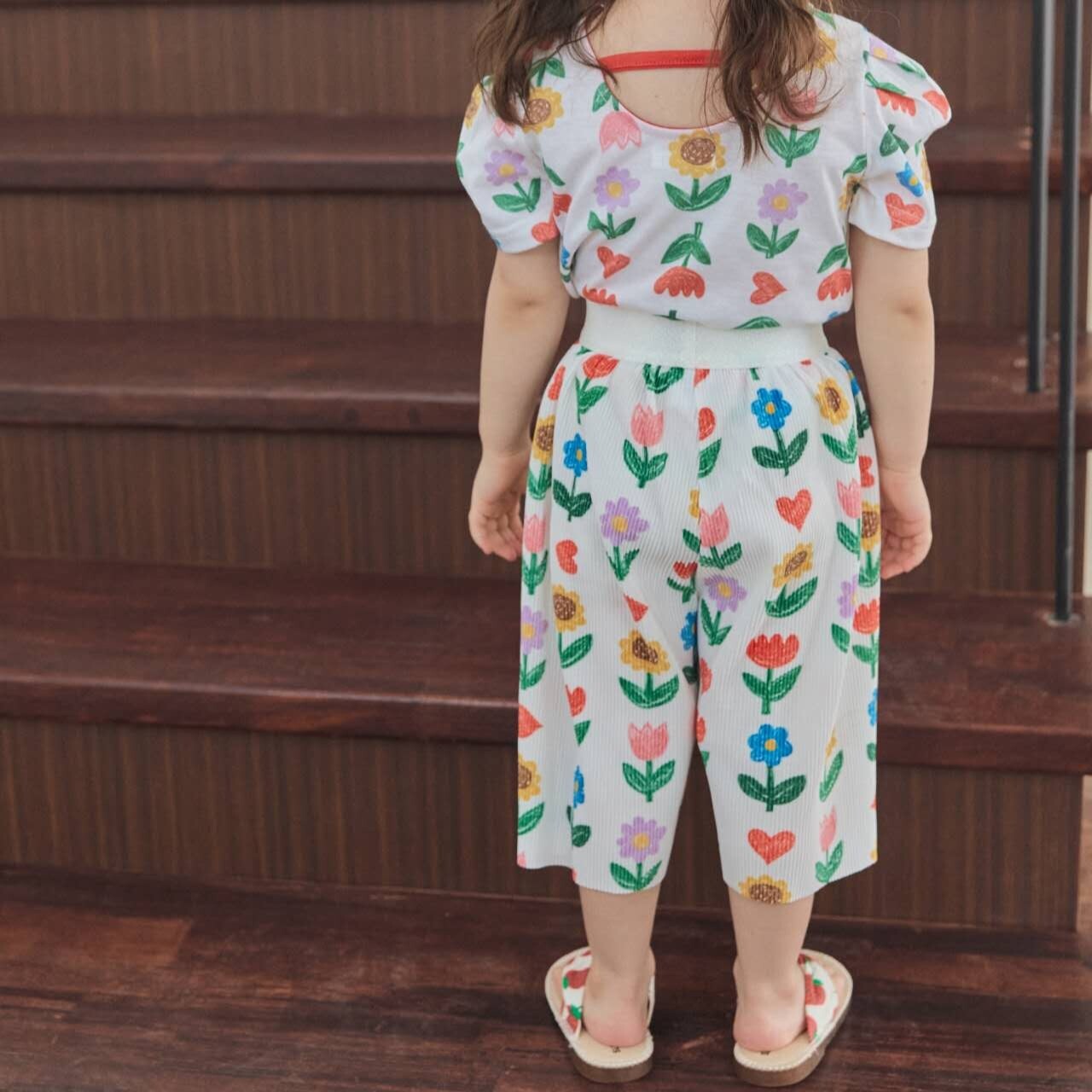 90-130 MICO 印花皺褶寬褲 2款