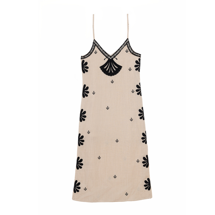 1LP0327-353 [LA PETITE ETOILE] Roy Dress Beige #ROY-R202613U7A/13-BEIGE/NOIR (EU)