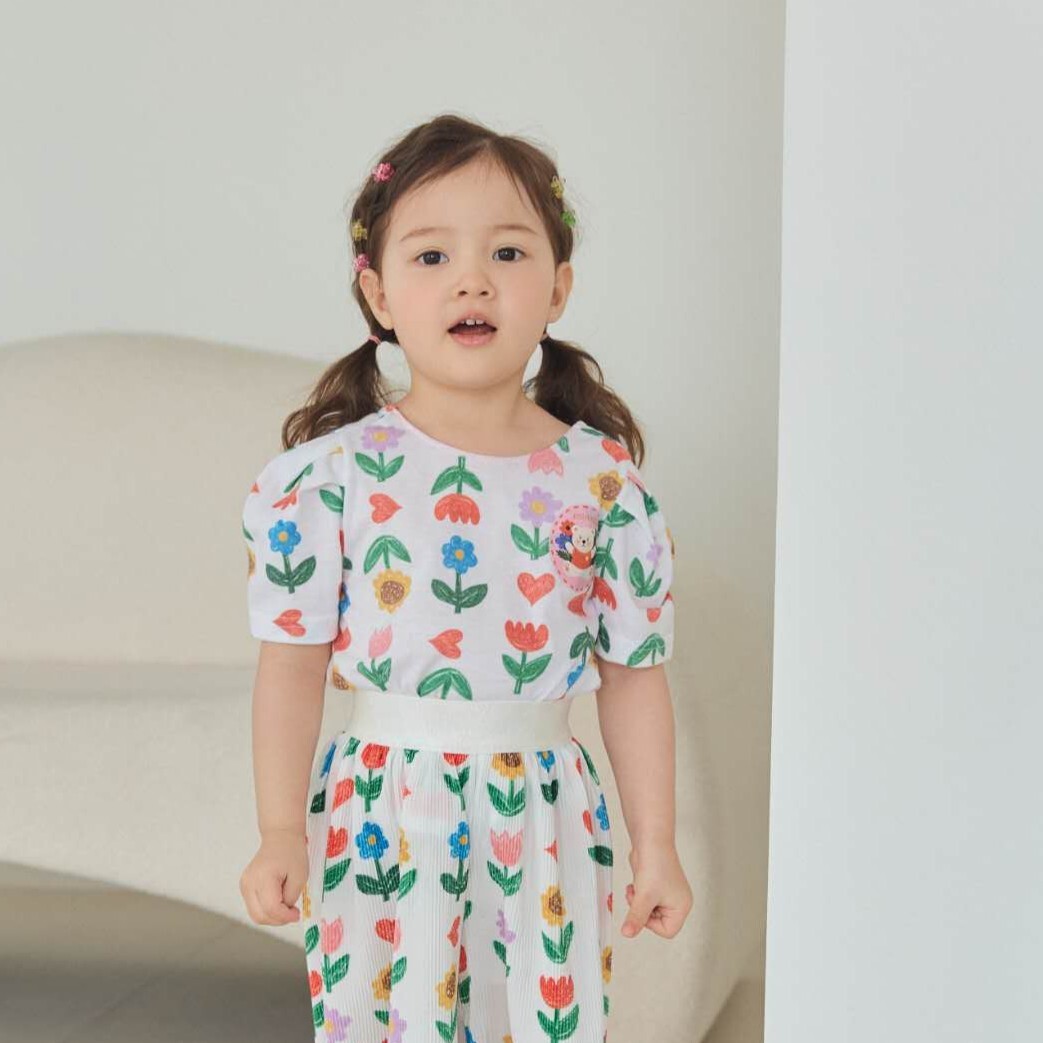 90-130 MICO 公主袖花紋上衣