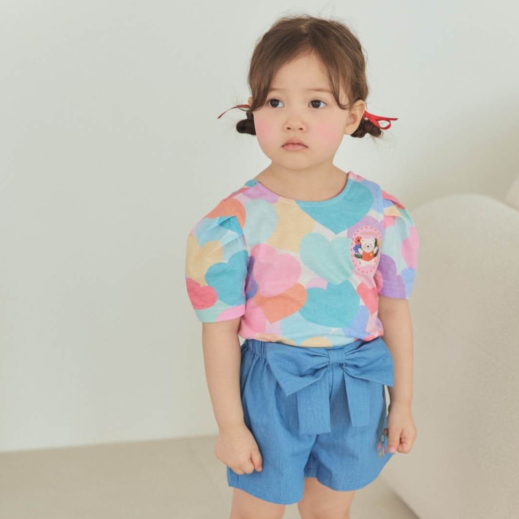 90-130 MICO 公主袖愛心上衣