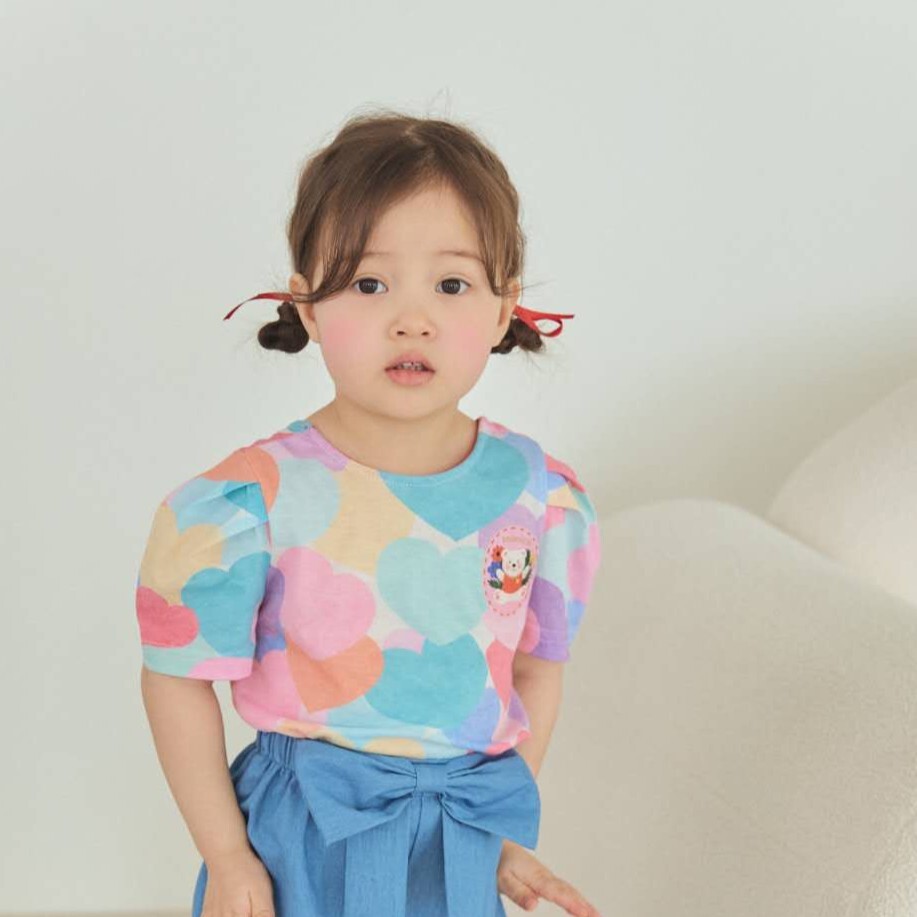 90-130 MICO 公主袖愛心上衣