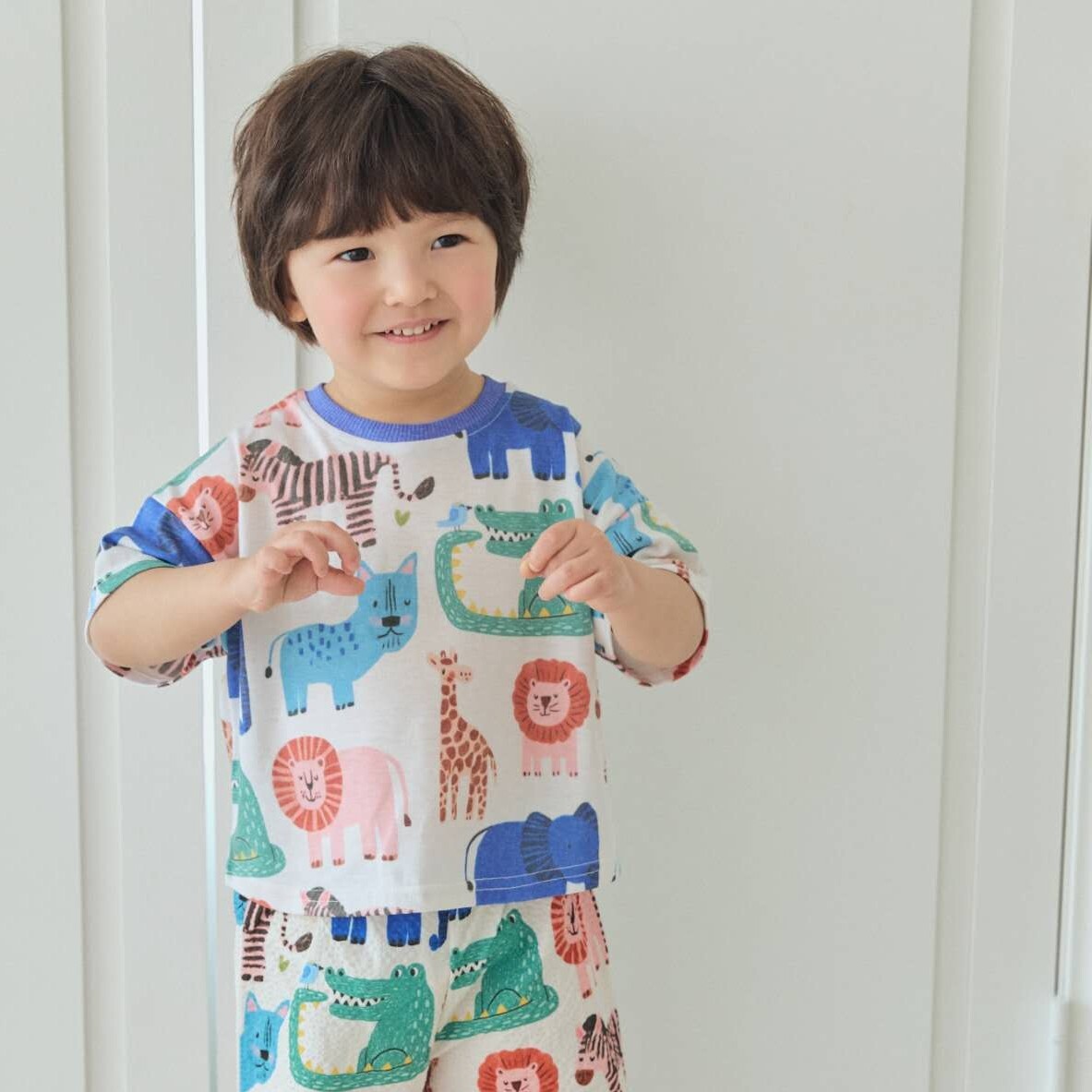 90-130 MICO 彩色動物上衣 短褲