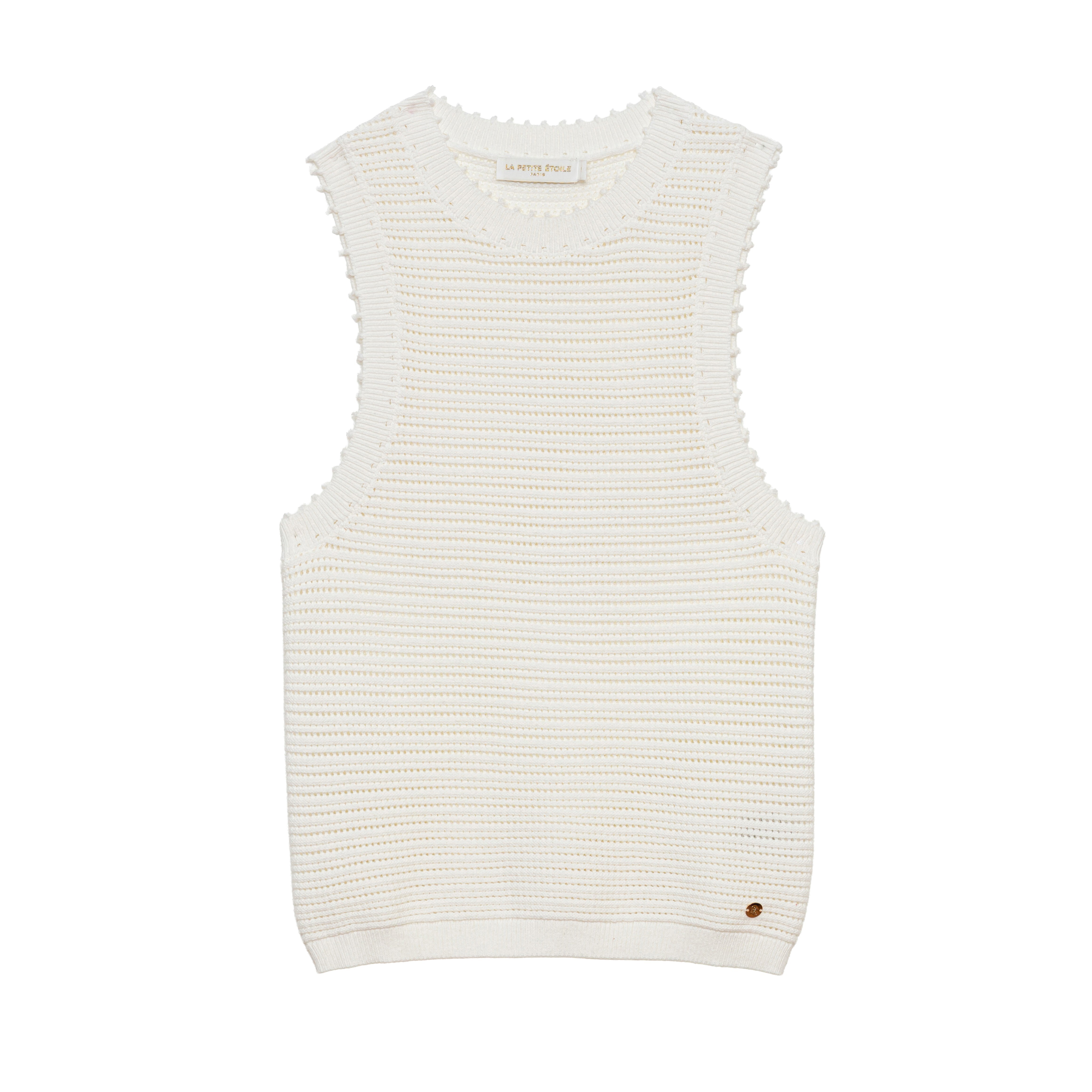 1LP0327-372 [LA PETITE ETOILE] Marwa Debardeur White #MARWA-M132613C0A/11-ECRU (EU)