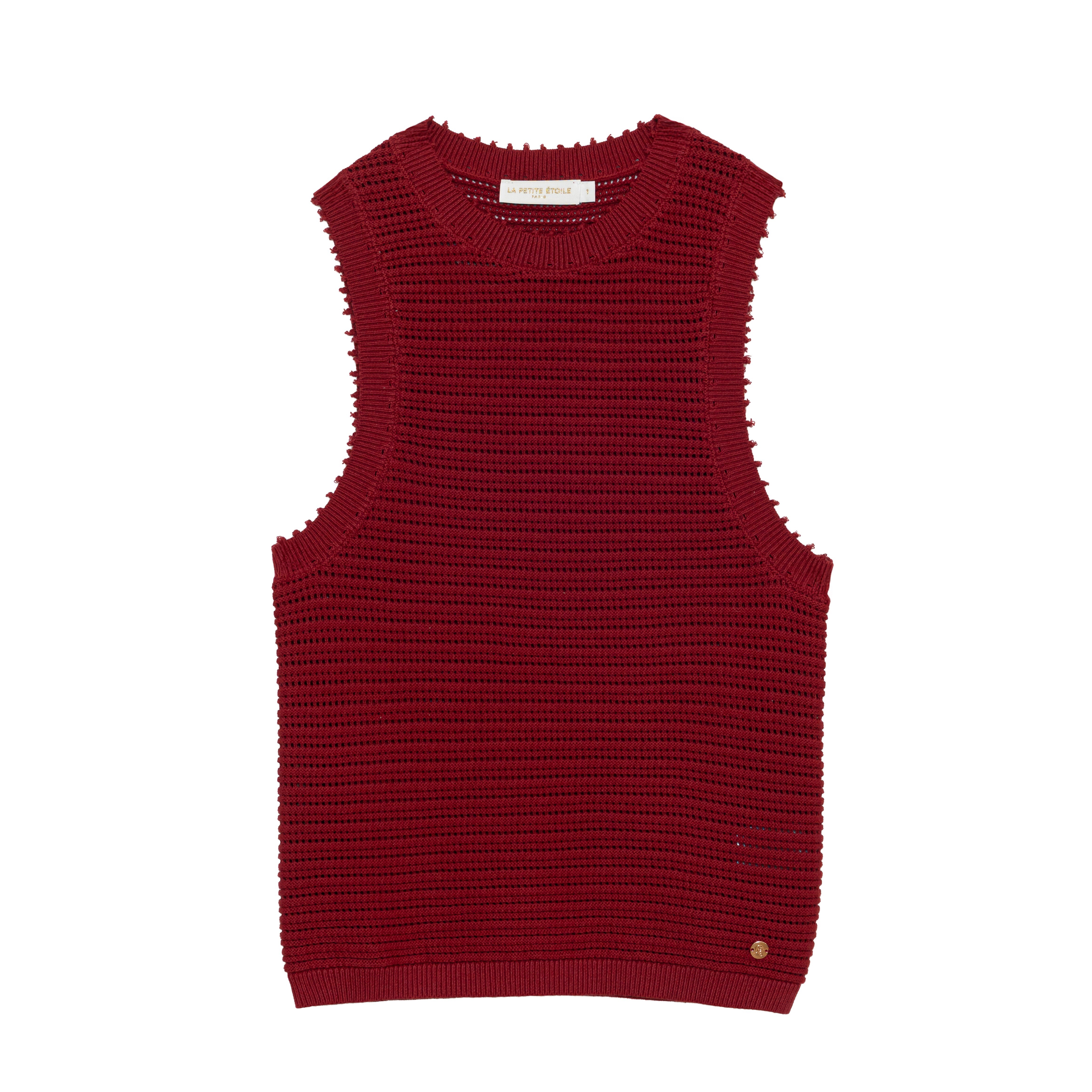 1LP0327-373 [LA PETITE ETOILE] Marwa Debardeur Bordeaux #MARWA-M132613C0A/55-BORDEAUX (EU)