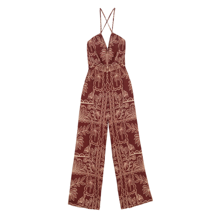 1LP0327-366 [LA PETITE ETOILE] Leana Jumpsuit Red #LEANA-L102613R0A/55-PALMIER (EU)