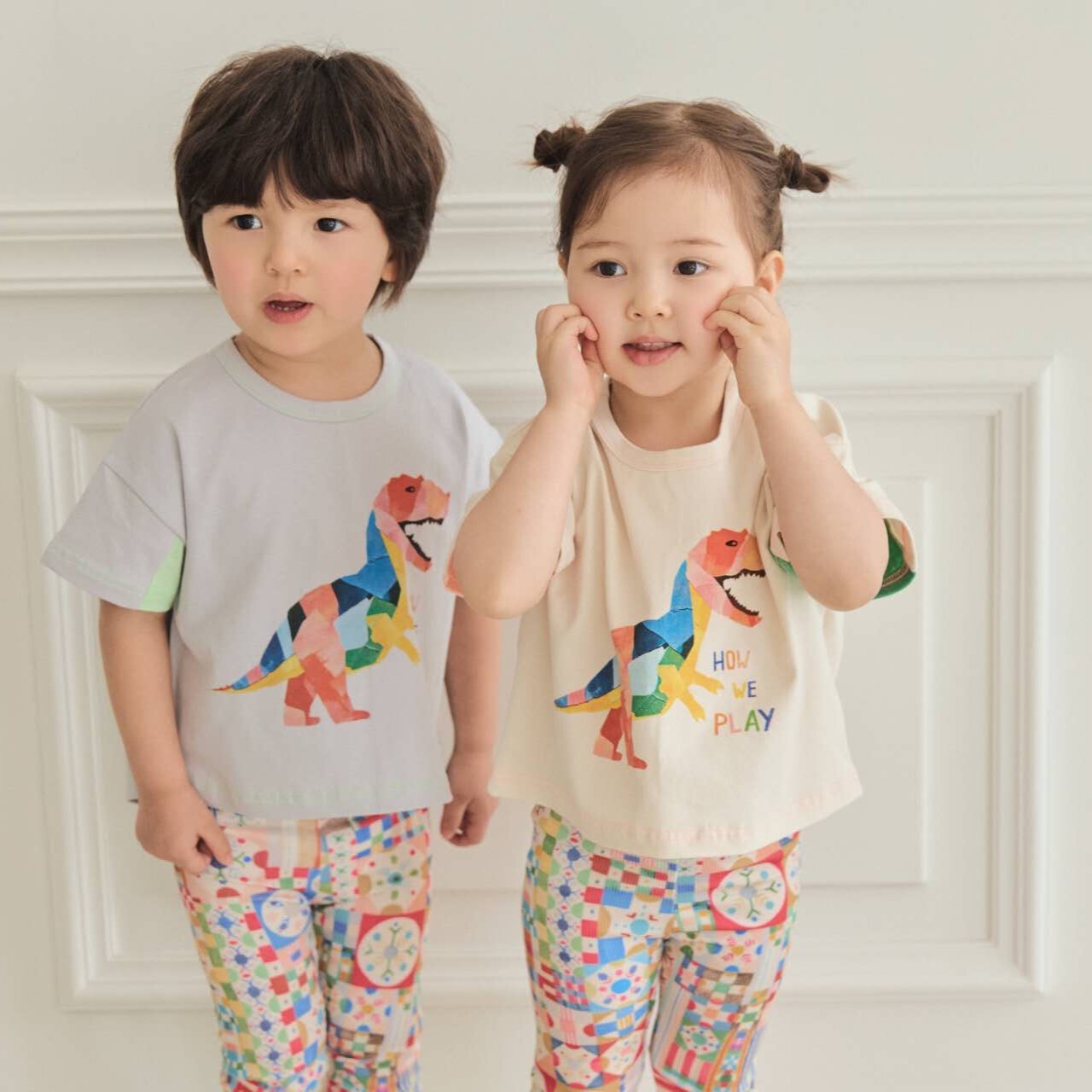 90-130 MICO 前短後長恐龍上衣 2色