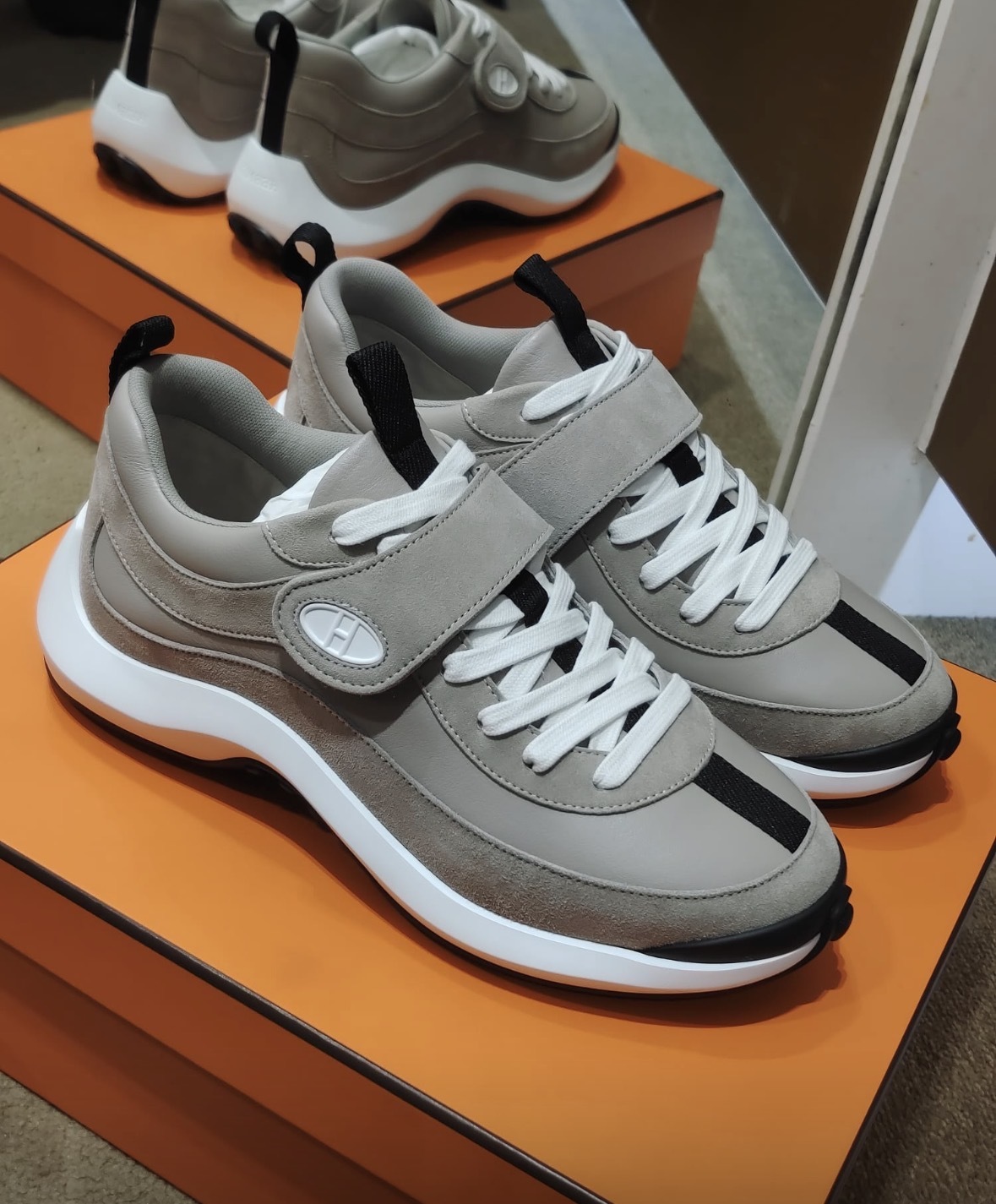 Loop sneakers beige galet