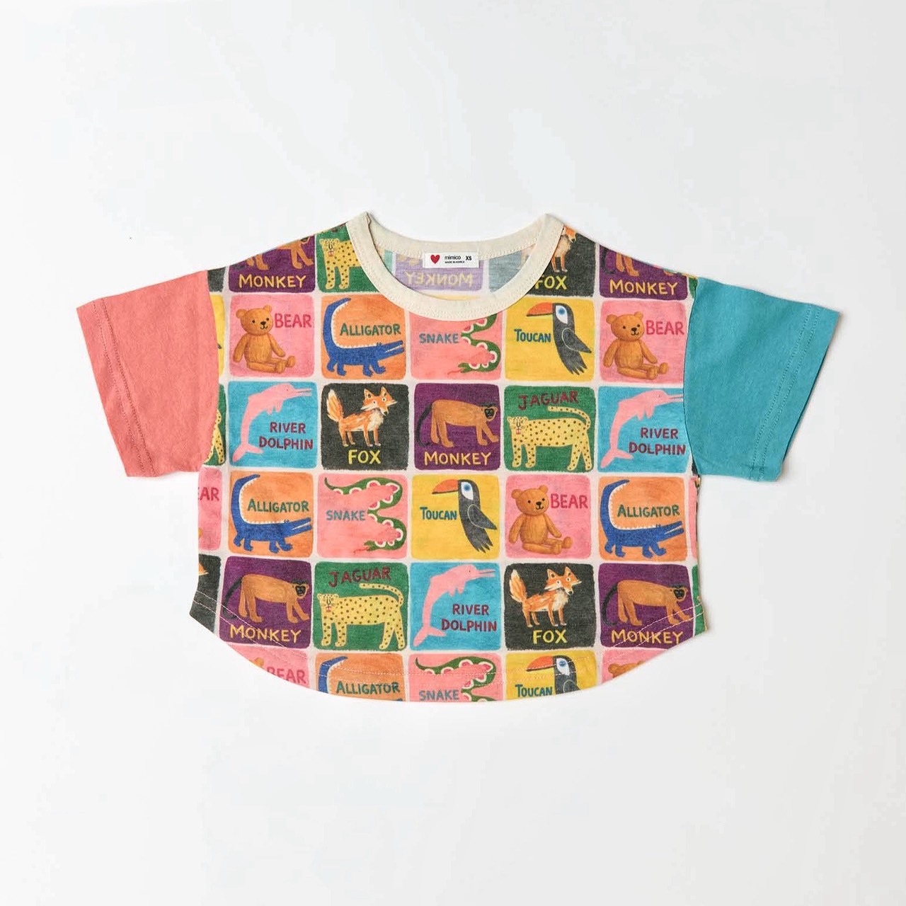 90-130 MICO 動物方格上衣