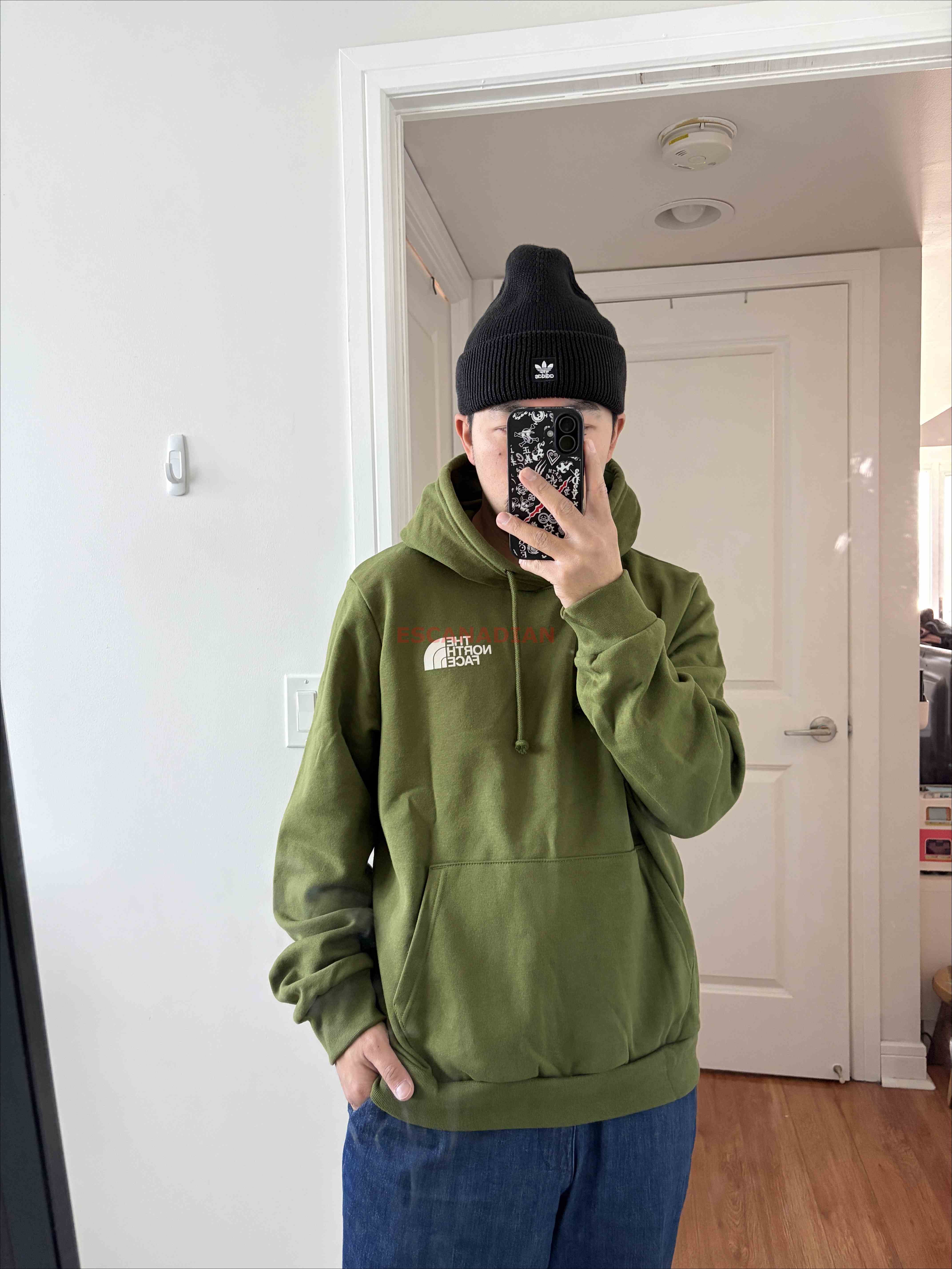 THE NORTH FACE 男大人 正反山脈圖案 刷毛 帽TEE