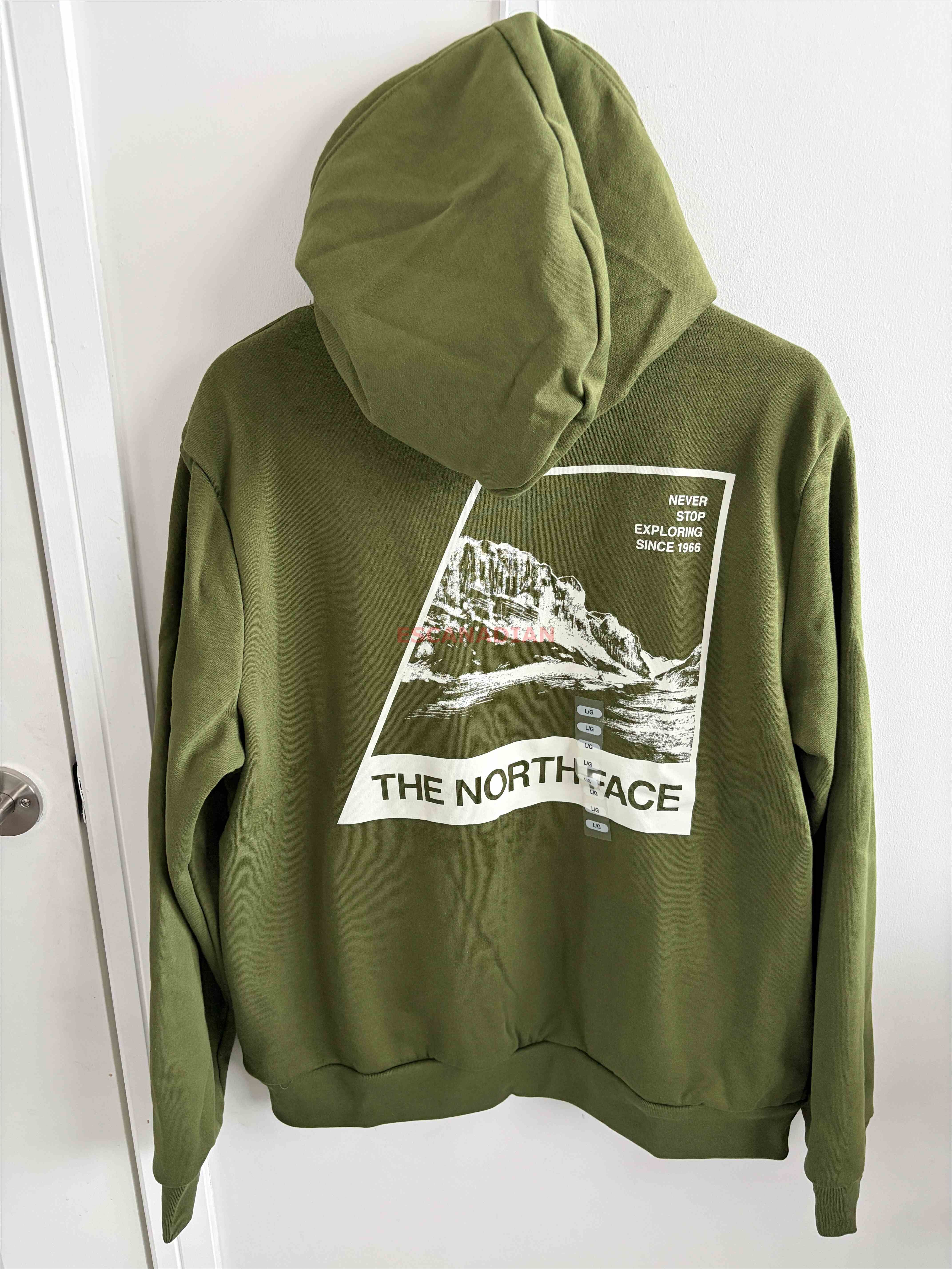 THE NORTH FACE 男大人 正反山脈圖案 刷毛 帽TEE