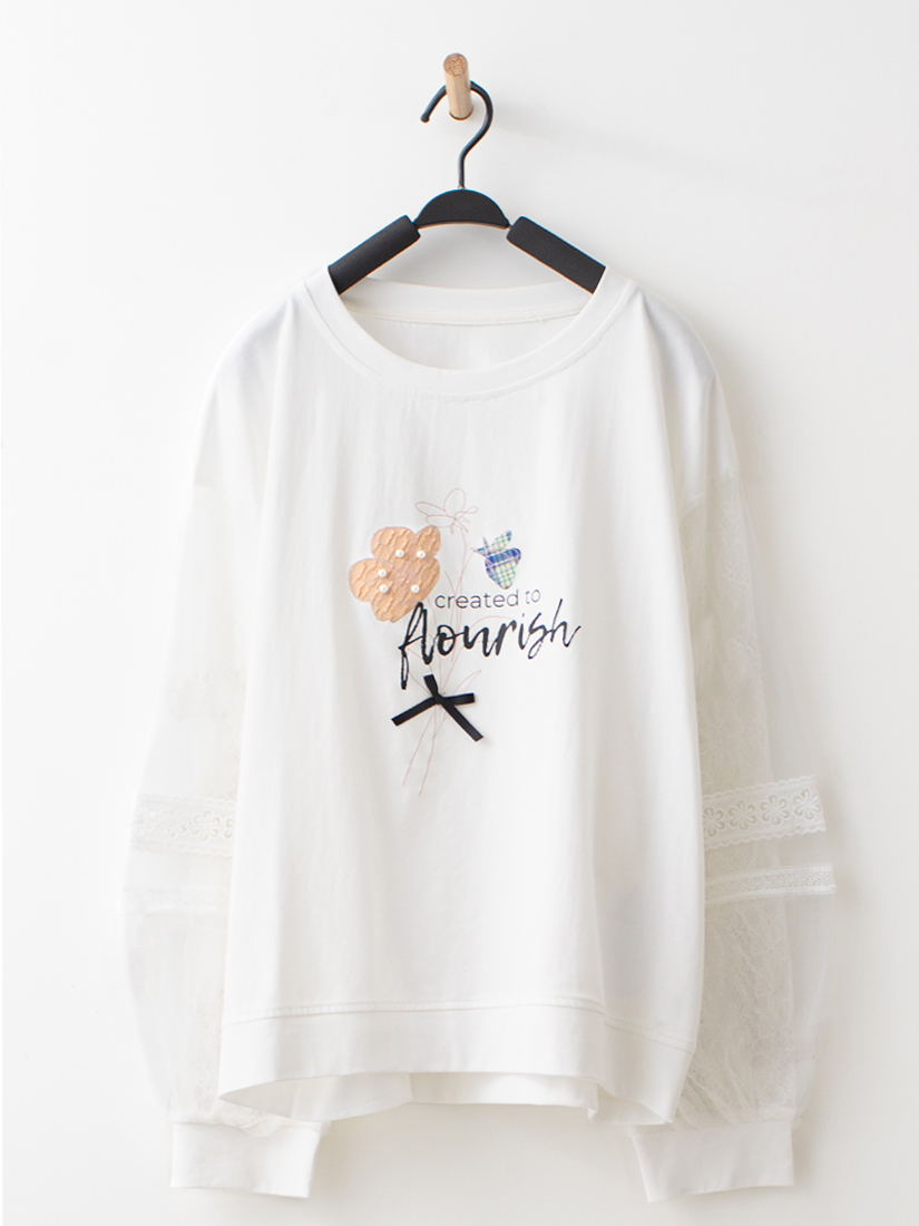 雙層蕾絲上衣日剪接設計開衩純棉長裙組合