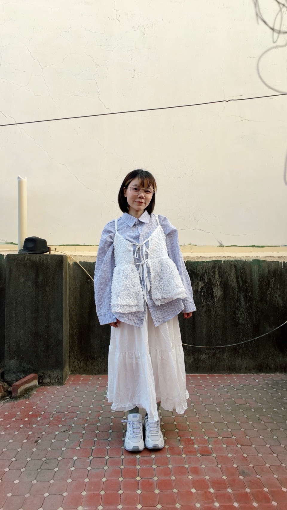 繡球花感綁帶背心