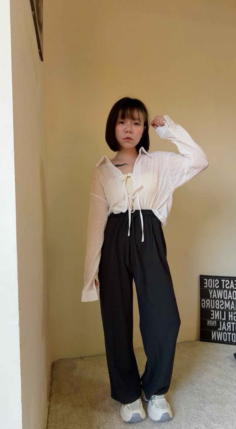 超划算! 阿短自留小個子直紋抽繩鬆緊長褲預購s