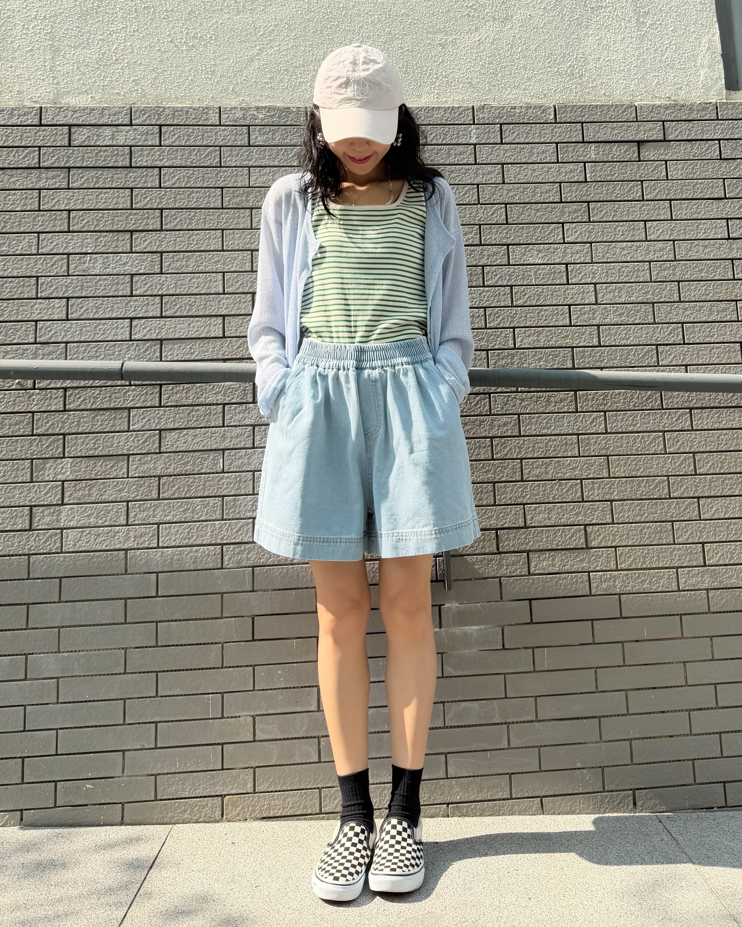 4月新品♥全橡筋腰淺短牛