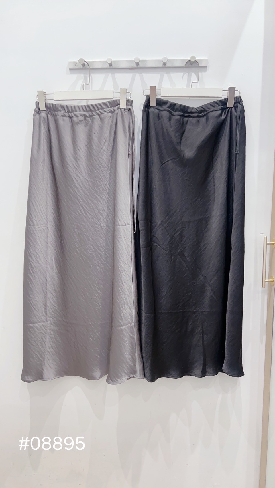 氣質緞面側綁帶魚尾裙