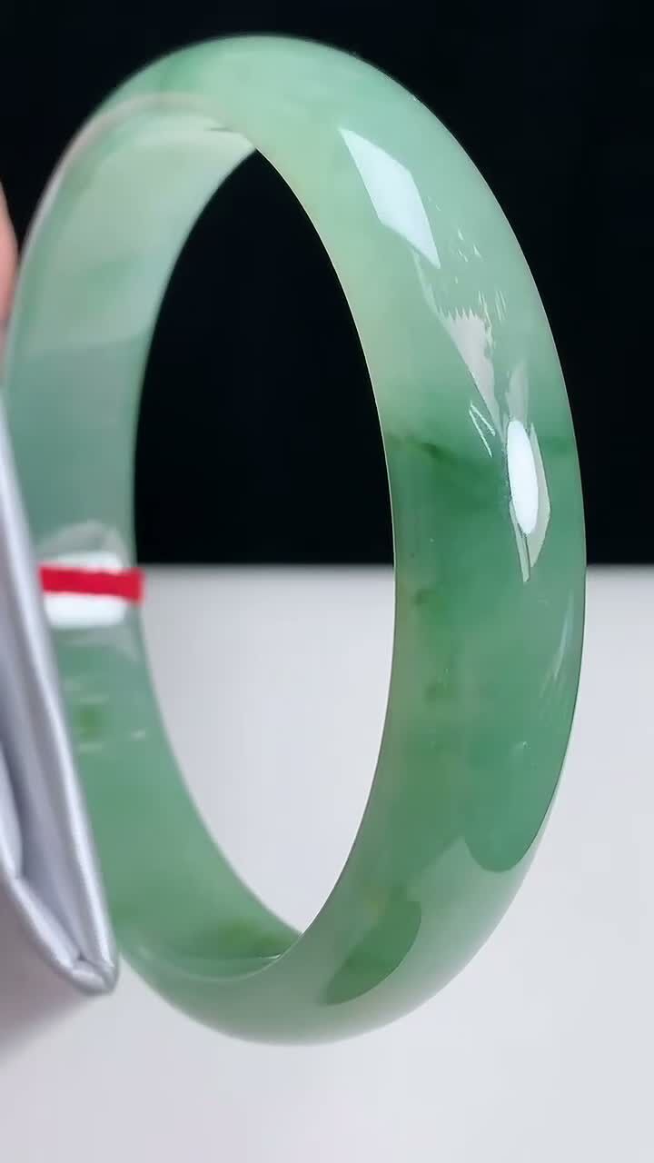 飄花翡翠手鐲,天然翡翠A玉, 緬甸玉, Jade, Jadeite