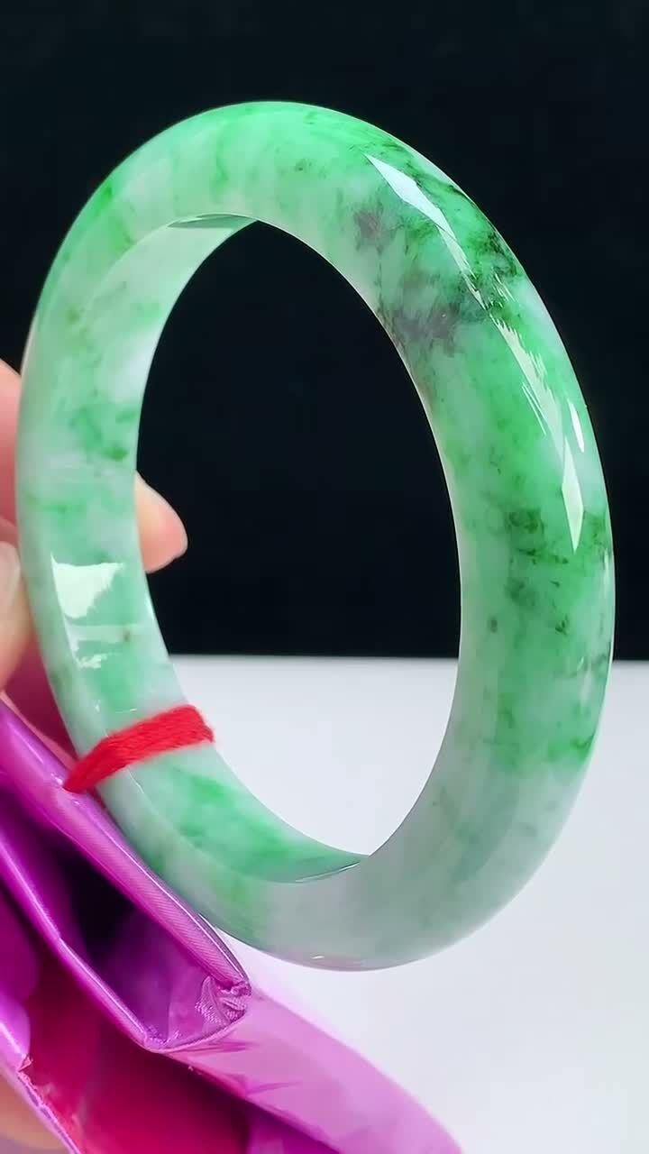 飄綠翡翠手鐲,天然翡翠A玉, 緬甸玉, Jade, Jadeite
