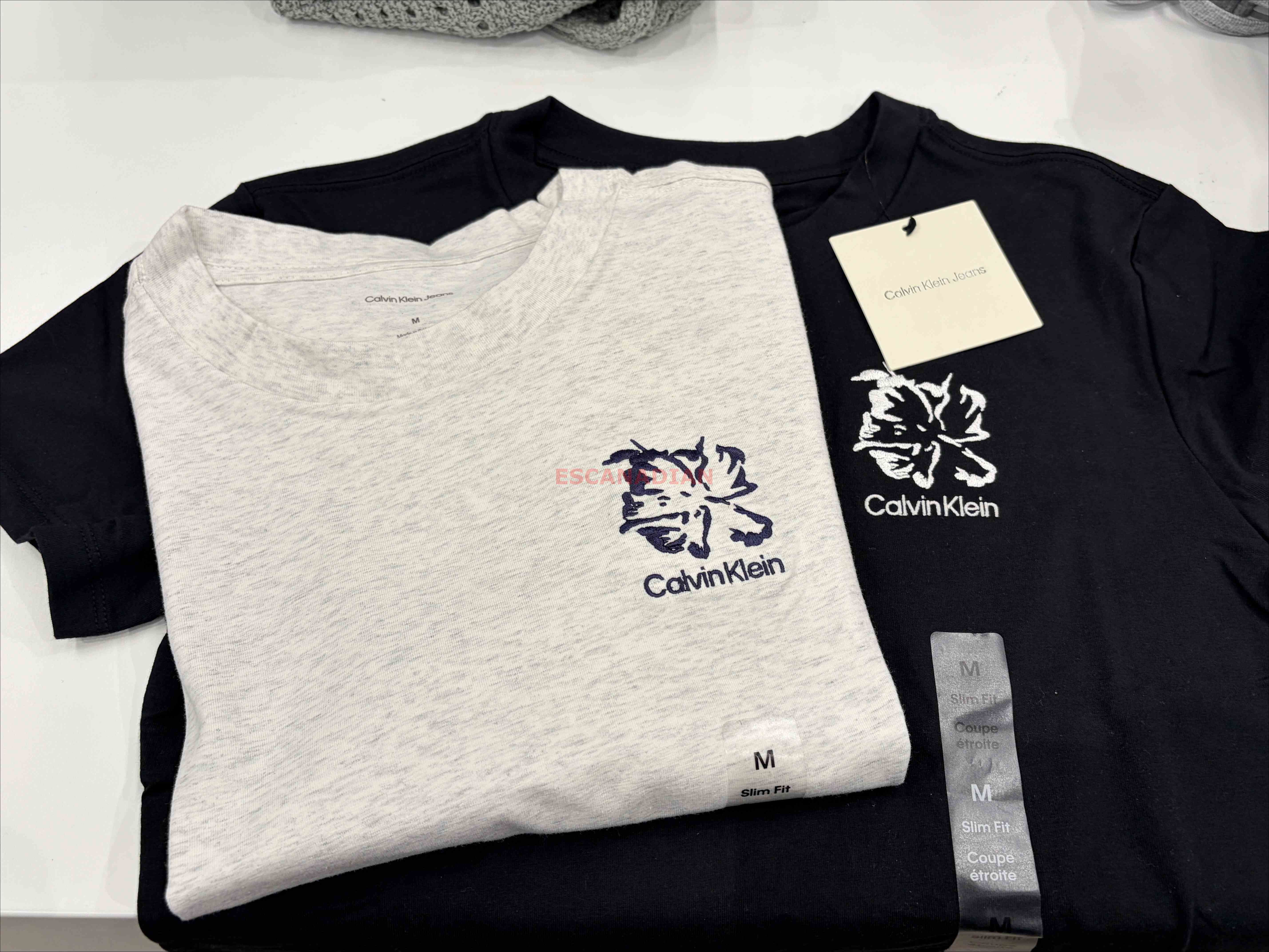 CK 女大人 刺繡花卉圖案 短TEE (Slim fit 合身版) (2色)