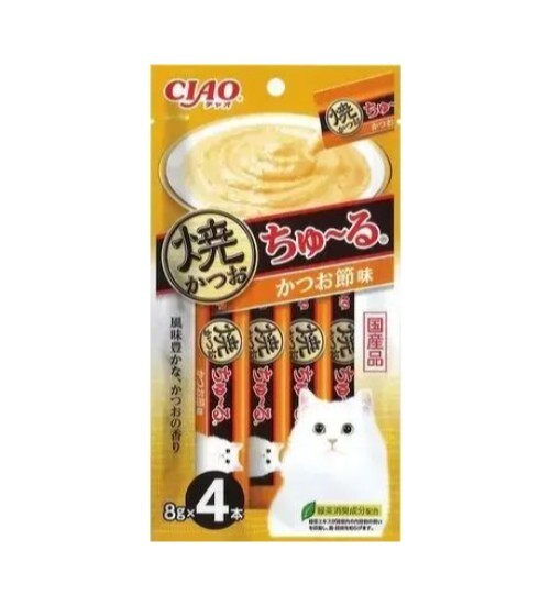CIAO 烤鰹魚+烤鰹魚 (8gx4支裝)