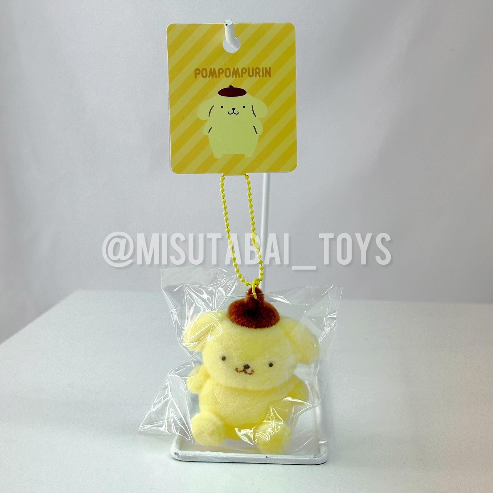 Sanrio Flocked Figure Mascot Keychain - Pompompurin