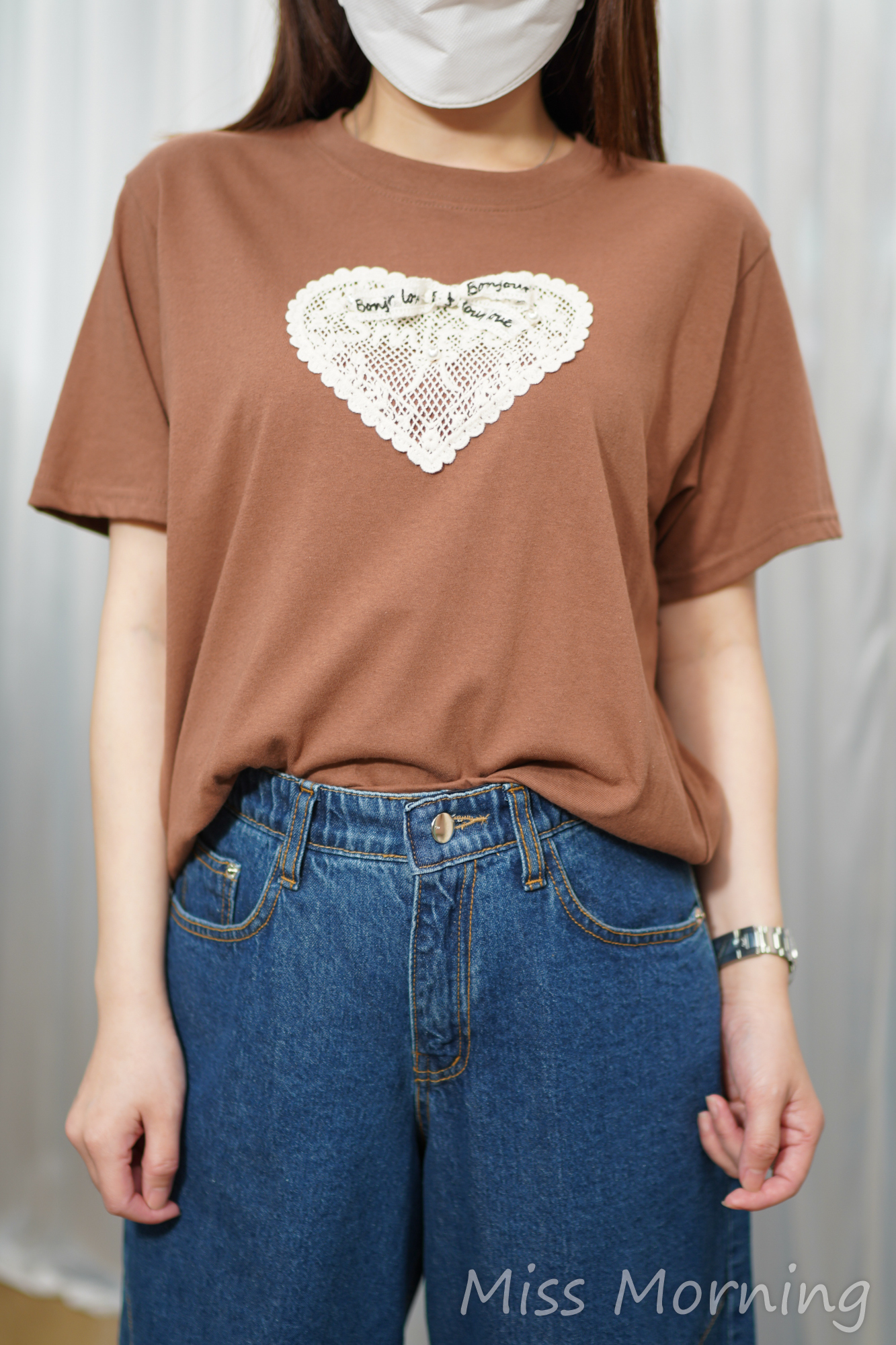 小蝴蝶扣針心心Tee(15131)