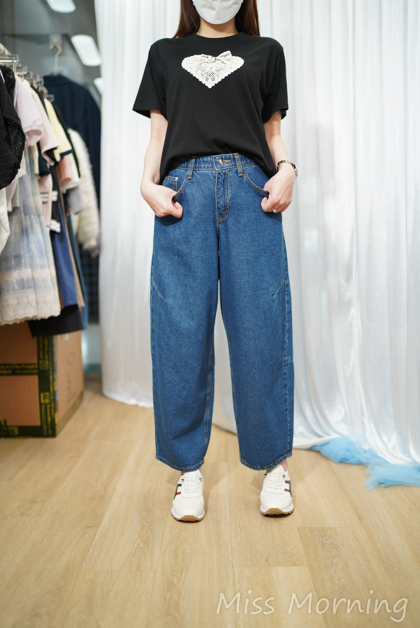 小蝴蝶扣針心心Tee(15131)